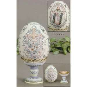   Rejoice in Jesus Pedestal Easter Egg Figures 7.5