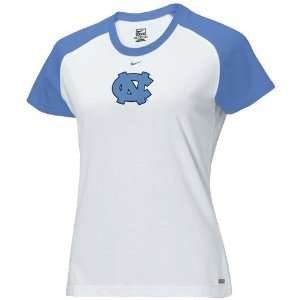  Nike North Carolina Tar Heels (UNC) White Ladies Training T shirt 