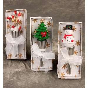  Christmas Wine Bottle Stoppers Set of 3: Home & Kitchen