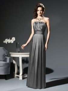 Dessy 2809..Bridesmaid / Formal Dress..Charcoal Gray12  