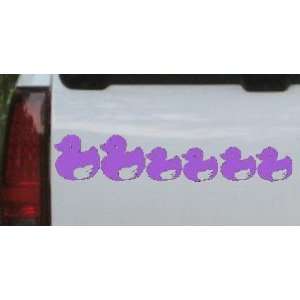 Purple 38in X 7.6in    4 Children Rubber Ducky Family Stick Family Car 