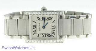 CARTIER TANK FRANCAISE WATCH WITH DIAMOND Shipped from London,UK 