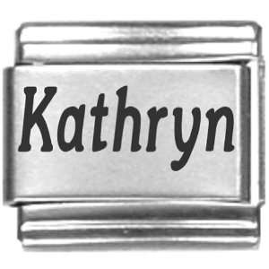  Kathryn Laser Name Italian Charm Link: Jewelry