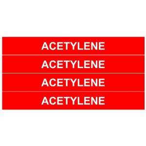 ACETYLENE ____Gas Pipe Tubing Labels__ 3/4 