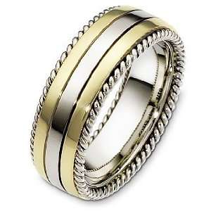   Titanium Rope Style 8mm Wide Wedding Band   11.75 Dora Rings Jewelry