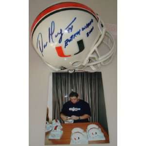  Dan Morgan Autographed Mini Helmet   Miami Hurricanes 