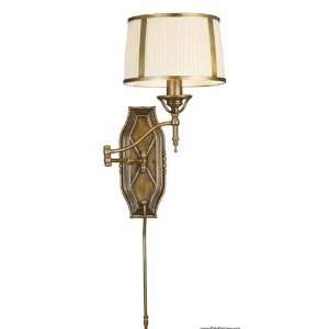  Williamsport 1 Light Swingarm Sconce In Vintage Brass 