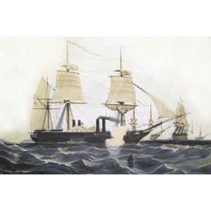 HMS Terrible Etching Knell, William Adolphus Paprill, HR Nautical 