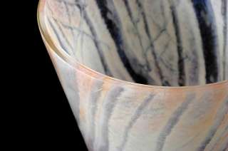 HUGE Studio Art Glass Vase PINK Signed NOUROT 1990 RARE  