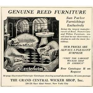   Ad Grand Central Wicker Reed Furniture Home Decor   Original Print Ad