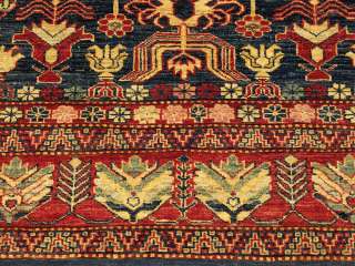   Beautiful Handmade Vegetable Dye Hand Spun Gazni Wool Fine Kazak Rug