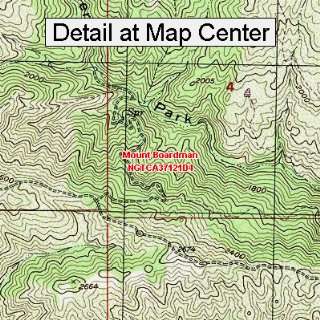 USGS Topographic Quadrangle Map   Mount Boardman, California (Folded 