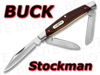 Buck Stockman 3 Blade Pocket Knife Woodgrain 371BRS NEW  