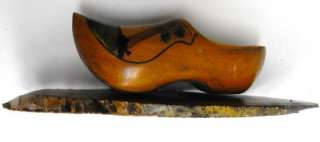 VINTAGE Holland wood Clog Souvenir Dutch Wooden Shoe  