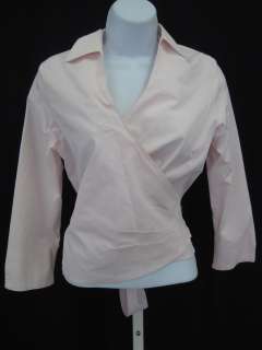  FOLIO Pink Cotton Tie Waist Shirt Sz6  