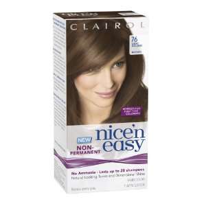   Nice N Easy Non Permanent Hair Color 76 Light Golden Brown 1 Kit