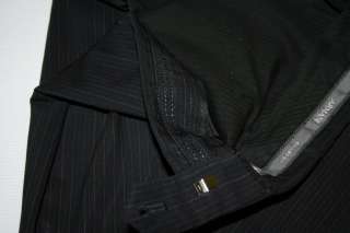 1,695 Giorgio Armani Collezioni 42R 42 Wool Suit Dark Blue Stripes No 