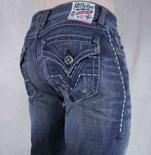 AFFLICTION Jeans Mens BLAKE 3D Flap Backfire wash 10RS451  