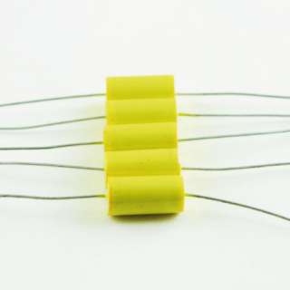 Five (5) metallized polyester tubular capacitors .068uF @ 630V