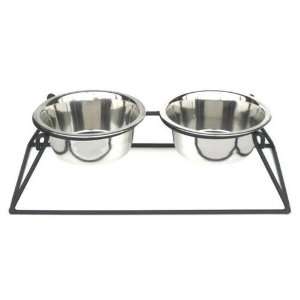  Pyramid Double Elevated Dog Bowl: Pet Supplies