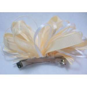  NEW Cream Ivory and White Girls Hair Bow, Limited.: Beauty