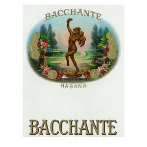  Bacchante Brand Cigar Box Label Premium Poster Print 
