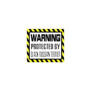  Warning Protected by BLACK RUSSIAN TERRIER   Window Bumper 