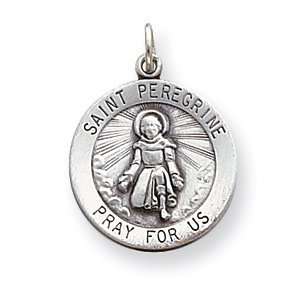  St. Peregrine Medal 3/4in   Sterling Silver Jewelry