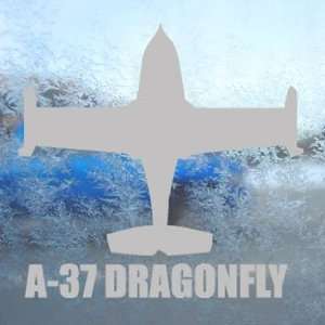  A 37 DRAGONFLY Gray Decal Military Soldier Window Gray 