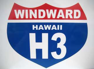 Hawaiian Metal Sign 10x14~H3 WINDWARD INTERSTATE HAWAII  
