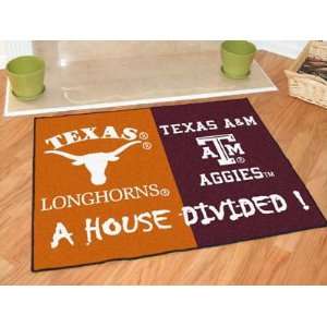   6049 Texas   Texas A&M All Star House Divided Rug Furniture & Decor
