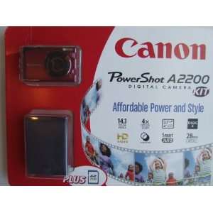  Canon A2200 Digital Camera Kit   Red: Camera & Photo