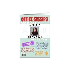  Office Gossip Magazine for Admin Day   Custom Photo Card 