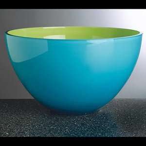   Studio Blue Cased Bowl With Lime Green Interior 611 245AG: Jewelry
