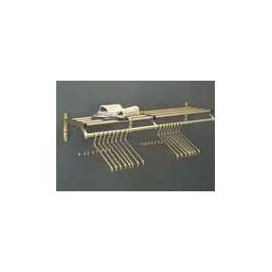   60in Modular Anodized Brass Clothing Rack w/Shelf: Home & Kitchen