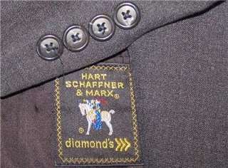 42L Hart Schaffner Marx DARK CHARCOAL GRAY sport coat suit blazer 