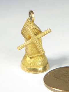 ANTIQUE ENGLISH PINCHBECK MOVING WINDMILL CHARM c1840  