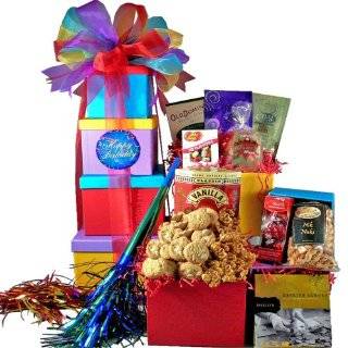  Baskets Happy Birthday Surprise! Gourmet Food and Snacks Gift Tower