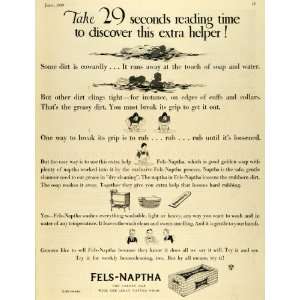  1928 Ad Fels & Co Fels Naptha Bar Soap Washing Laundry 