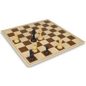   Rollup Chessboard in Brown & Beige   2.375 Squares: Toys & Games