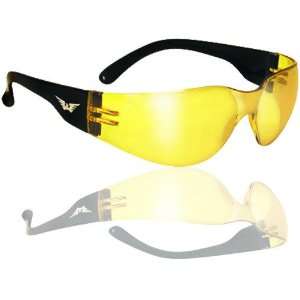   Yellow Mirror Lens Safety Glasses Sunglasses Global Vision: Automotive
