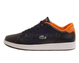 Lacoste Carnaby CLS SLPM Black Orange Leather Shoes 719SPM5651Z83 
