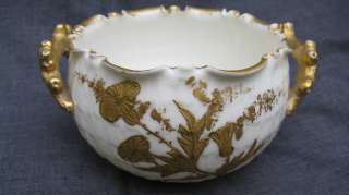 Antique American Belleek Willets Twig Handle Sugar Bowl  