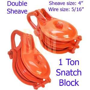   Double Dual Sheave Wire Rope Hoist 4 Pulley Rigging: Home Improvement