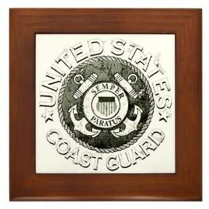   Framed Tile United States Coast Guard Semper Paratus 
