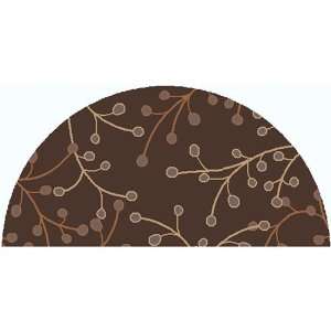   Athena Brown Gold Floral 2 x 4 Hearth Rug (ATH 5052): Home & Kitchen