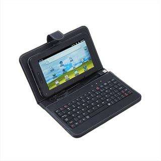 8650 USB Keyboard + Leather Cover Case Bag for 7 Tablet PC MID Black 