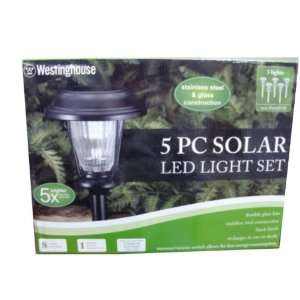  Westinghouse: 5PC Solar LED Light Set   Black Finish: Home 
