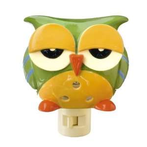   on a Whim Porcelain Night Owl   Green Night Light: Home Improvement