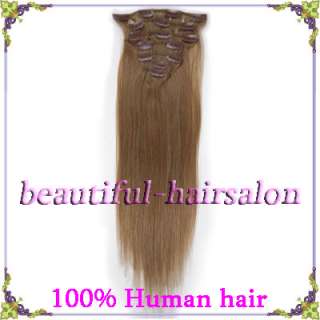   On Asion 100% Remy straight human Hair Extensions #12 &70g,New  